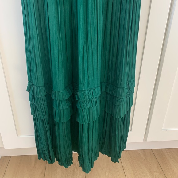 Current Air Sereia Green Pleated Midi Dress XS - Picture 5 of 6